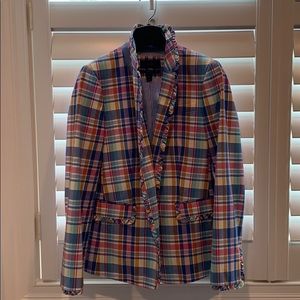 J-crew regent blazer with stand up collar